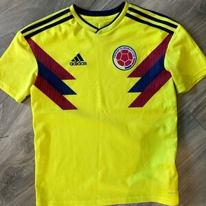 Adidas Kids Yellow and Red Colombia Soccer Jersey